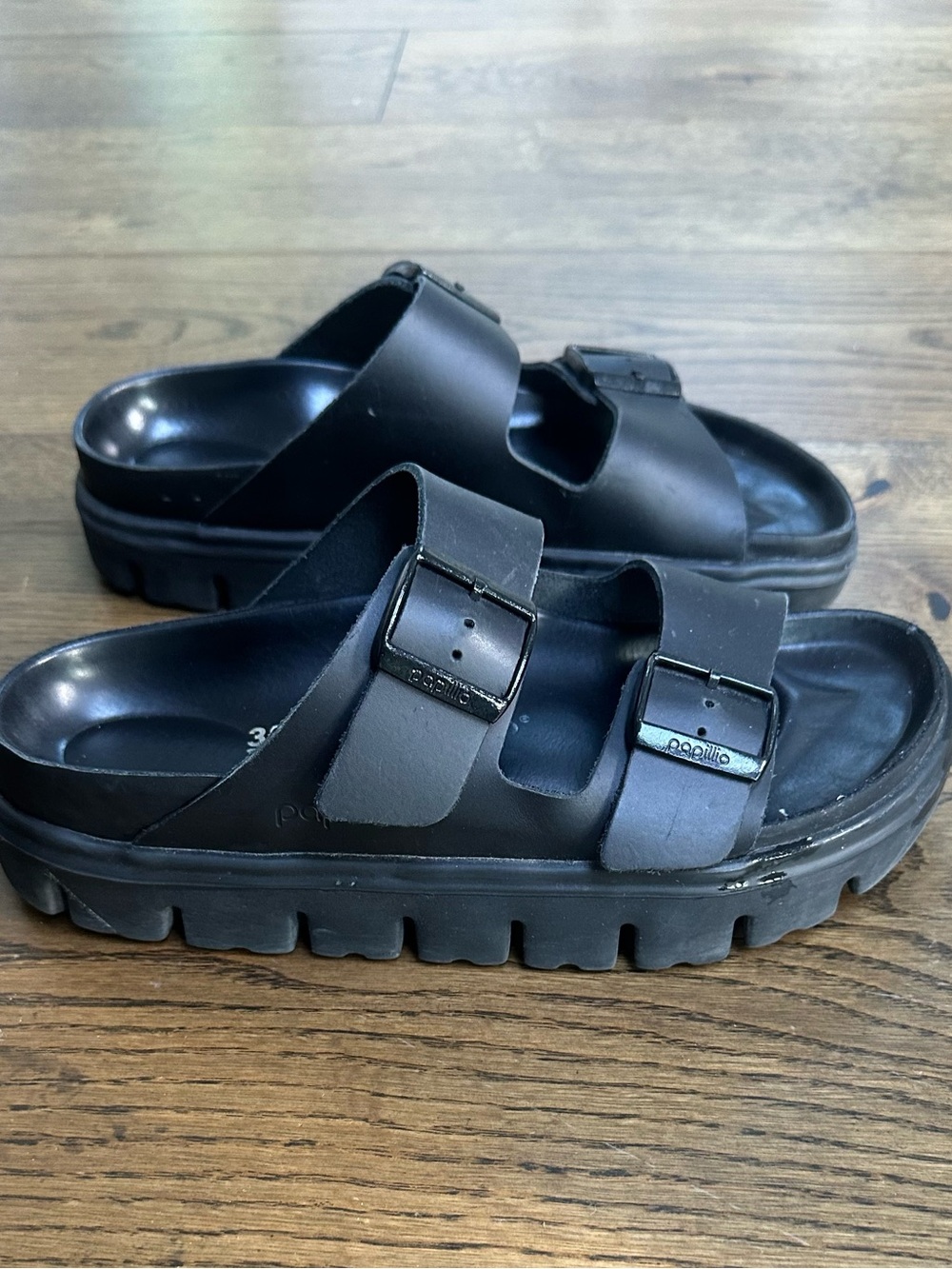 Birkenstock Arizona Chunky Women’s Sandal Black 38 Papillio - Picture 3 of 5